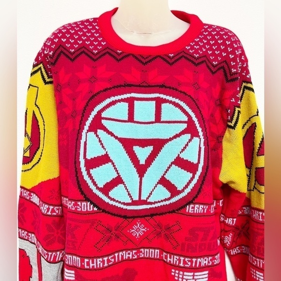Marvel Avengers Endgame Iron Man I Love Christmas 3000 Christmas Sweater - Picture 4 of 12